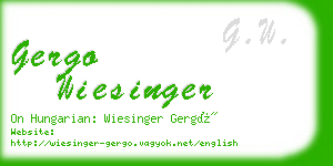 gergo wiesinger business card